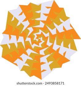 An abstract psychedelic spiral swirl shape design element.