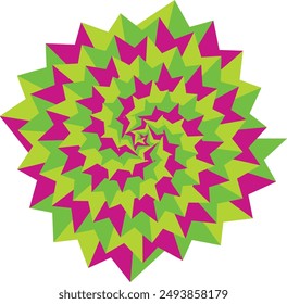 An abstract psychedelic spiral swirl shape design element.