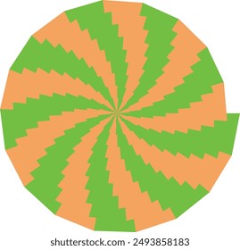 An abstract psychedelic spiral swirl shape design element.