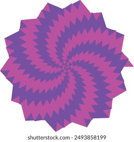 An abstract psychedelic spiral swirl shape design element.