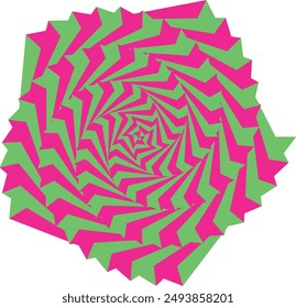 An abstract psychedelic spiral swirl shape design element.