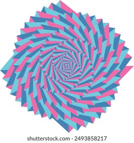 An abstract psychedelic spiral swirl shape design element.