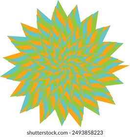 An abstract psychedelic spiral swirl shape design element.