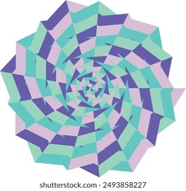 An abstract psychedelic spiral swirl shape design element.