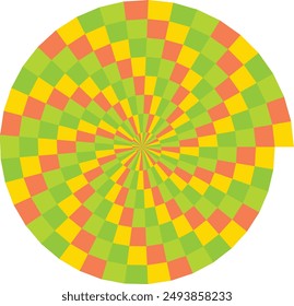 An abstract psychedelic spiral swirl shape design element.