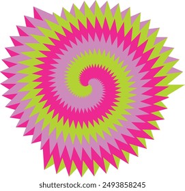 An abstract psychedelic spiral swirl shape design element.