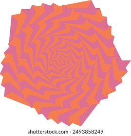 An abstract psychedelic spiral swirl shape design element.