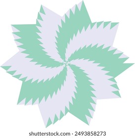 An abstract psychedelic spiral swirl shape design element.
