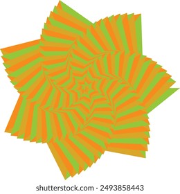 An abstract psychedelic spiral swirl shape design element.