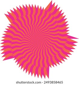 An abstract psychedelic spiral swirl shape design element.