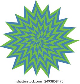 An abstract psychedelic spiral swirl shape design element.
