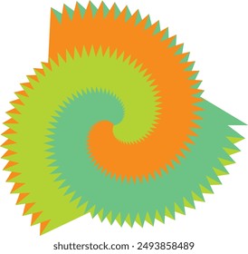 An abstract psychedelic spiral swirl shape design element.
