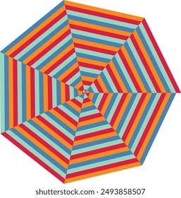 Un elemento de diseño de forma de espiral psicodélica abstracta.