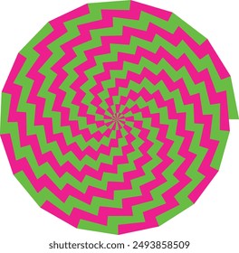 An abstract psychedelic spiral swirl shape design element.