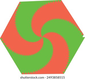 An abstract psychedelic spiral swirl shape design element.
