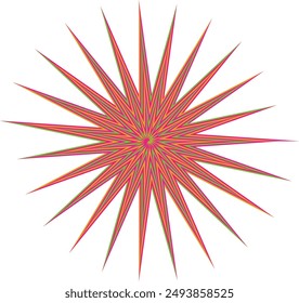 Un elemento de diseño de forma de espiral psicodélica abstracta.