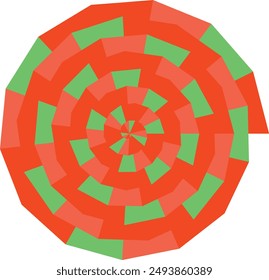 Un elemento de diseño de forma de espiral psicodélica abstracta.