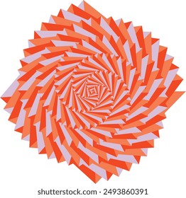 An abstract psychedelic spiral swirl shape design element.