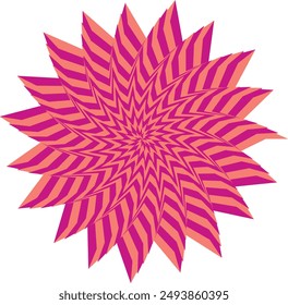 An abstract psychedelic spiral swirl shape design element.
