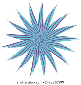 An abstract psychedelic spiral swirl shape design element.