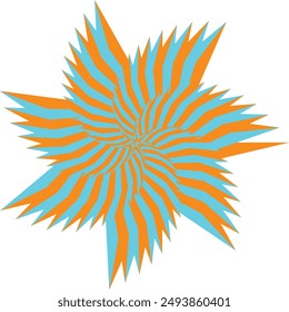 An abstract psychedelic spiral swirl shape design element.