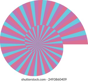 An abstract psychedelic spiral swirl shape design element.