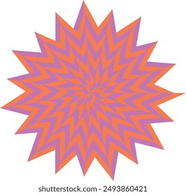 An abstract psychedelic spiral swirl shape design element.