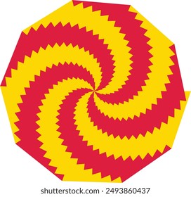 An abstract psychedelic spiral swirl shape design element.