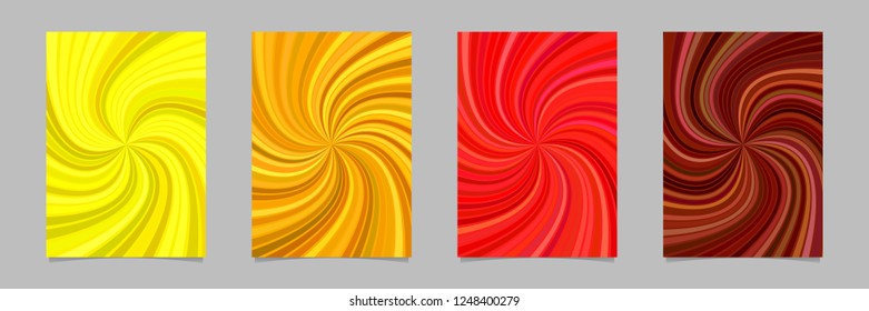 Abstract psychedelic striped spiral pattern brochure background - vector stationery template graphic designs