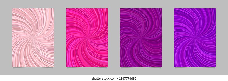 Abstract psychedelic striped vortex pattern brochure background - vector stationery template graphic designs