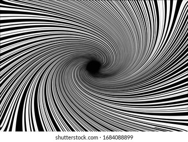 Tiras psicodélicas abstractas para el diseño de papel pintado digital. Patrón de arte de línea. Textura de moda. Diseño monocromo. Plantilla de impresión vectorial. Patrón de líneas de curva geométrica. Concepto futurista
