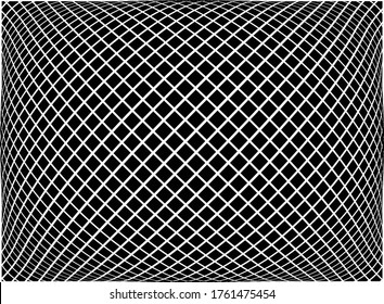 Abstract psychedelic stripes for digital wallpaper design. Line art pattern. Trendy texture. Monochrome design. Vector print template. Geometry curve lines pattern. Futuristic concept