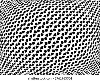  Abstract psychedelic stripes for digital wallpaper design. Line art pattern. Trendy texture. Monochrome design. Vector print template. Geometry curve lines pattern. Futuristic concept