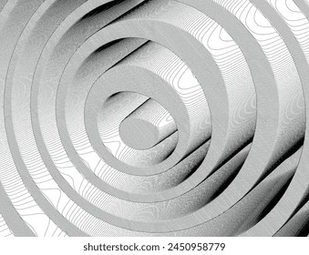  Abstract psychedelic stripes for digital wallpaper design. Line art pattern. Trendy texture. Monochrome design.Black and white. Geometry curve lines pattern. Futuristic concept
