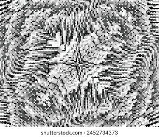 Abstract psychedelic stripes for digital wallpaper design. Line art pattern. Trendy texture. Monochrome design.Black and white. Geometry curve lines pattern. Futuristic concept