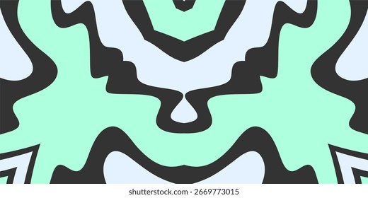 Abstractas remolinos psicodélicos y Formas con una paleta de colores apagada