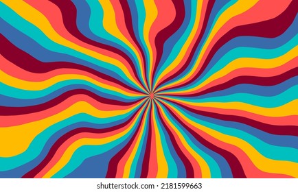 Abstract psychedelic trippy background in bright colors. The 70s retro lava style.