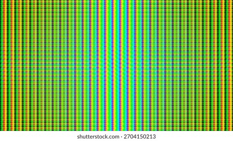 Abstract psychedelic trippy colorful background. RGB grid of pixels digital screen.