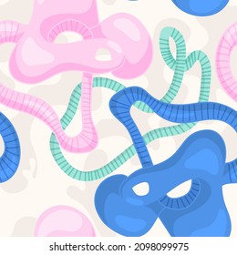 Abstract psychedelic unusual seamless pattern with cretive elements
