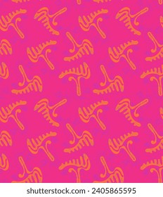 Abstract psychedelic unusual seamless pattern with wave shapes and lines
