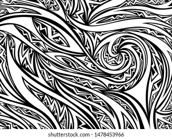 Abstract psychedelic wave pattern. Vector illustration background. For print, textile, web, home decor, fashion, surface, graphic design