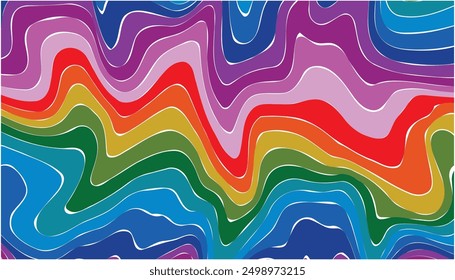  Abstrakte psychedelische Wellen, Marmorhintergrund, mehrfarbige Tapete Grafikdesign.Wavy Swirl Nahtloses Muster.