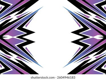 Abstract Pulse Colourful Zigzag vehicle Print Energy