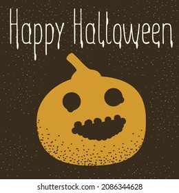 Abstract Pumpkin Halloween Illustration, Clipart Template Illustration.