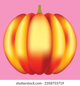 Abstract pumpkin icon for your design, easily editable icon, vector art illustration