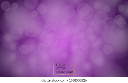 Abstract Puple bokeh gradiant  background. Vector illustration.