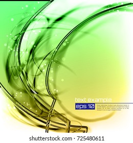 Abstract pure vector background. Contrast light green cool frame