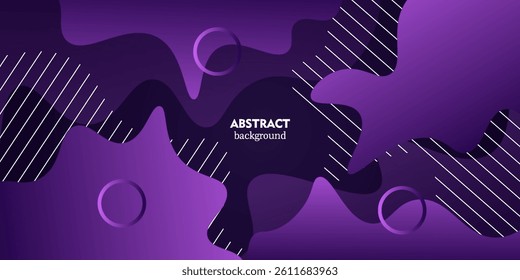 Abstract purple 3D liquid wave pattern design background. Simple background with shaped elements. Vector Eps10