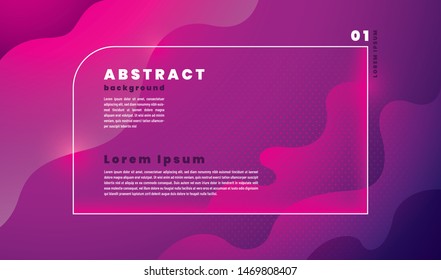 Abstract purple backdrop design made of various fluid shapes. Vector illustration.