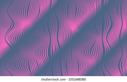 Abstract Purple Background with 3d Effect in Futuristic Style. Metal Grid. Trendy Background with Wavy Stripes and Gradient for Web Design, Presentation, Poster, Wallpaper, Banner, Illustration, Cover